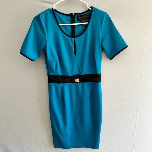Kardashian Kollection Blue Mini Scoop Neck Dress XS - Picture 1 of 8